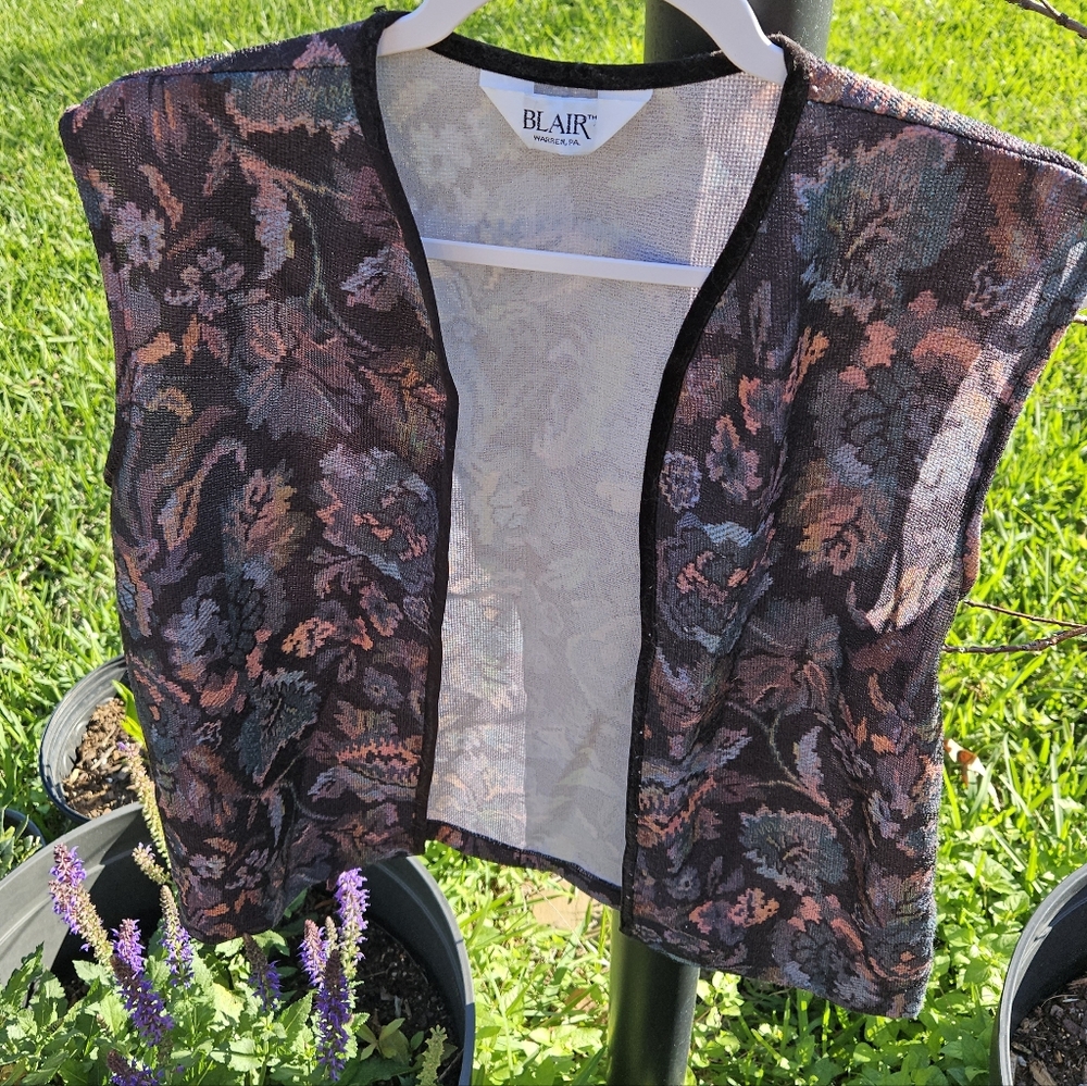 Retro Tapestry Print Vest
